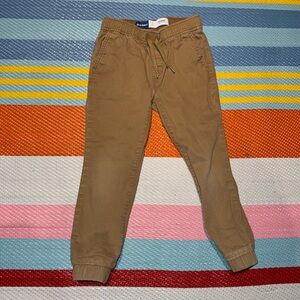 Old Navy Light Brown Tan Khaki Jogger Pants Kids Boys Size Small 6-7